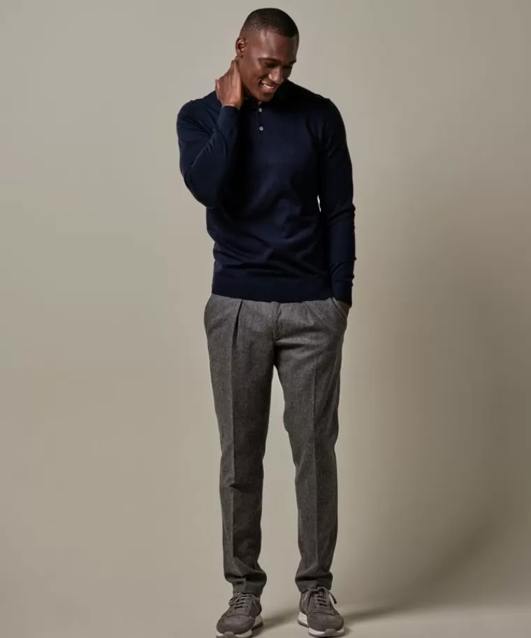 Profuomo merino polo Navy Outlet