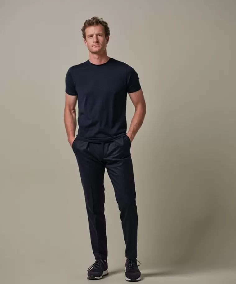 Profuomo merino t-shirt Navy Best