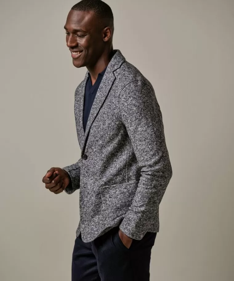 Profuomo mélange knitted colbert Navy Shop