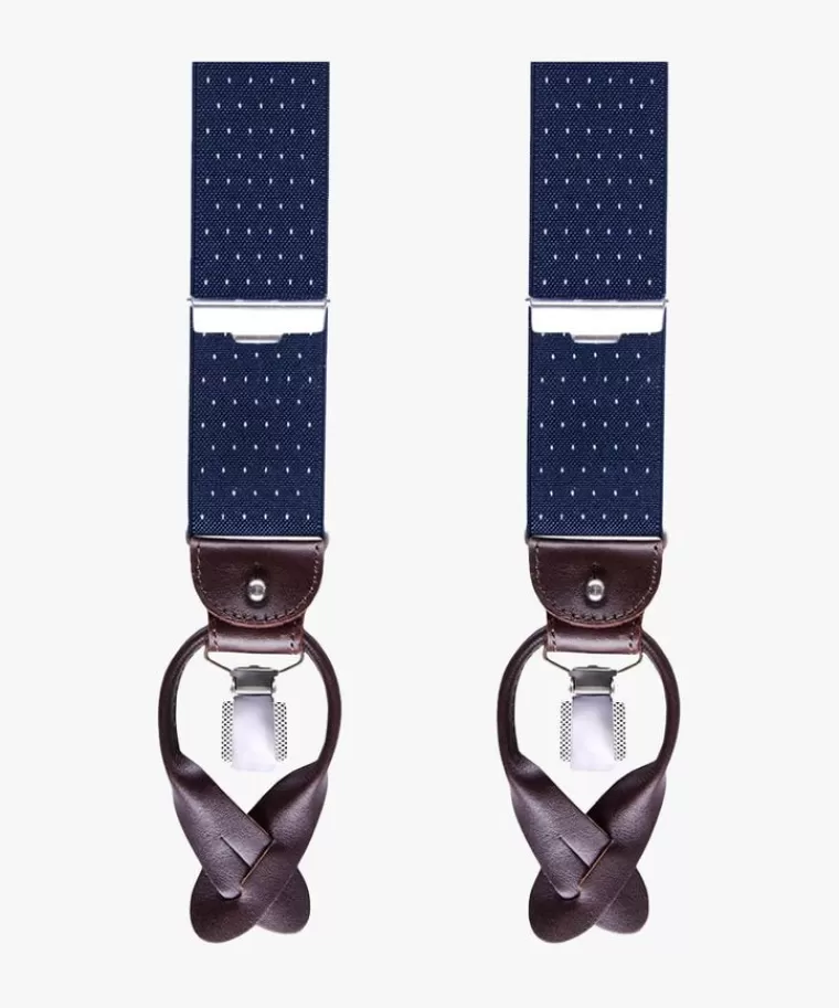 Profuomo pindot bretels Navy Outlet