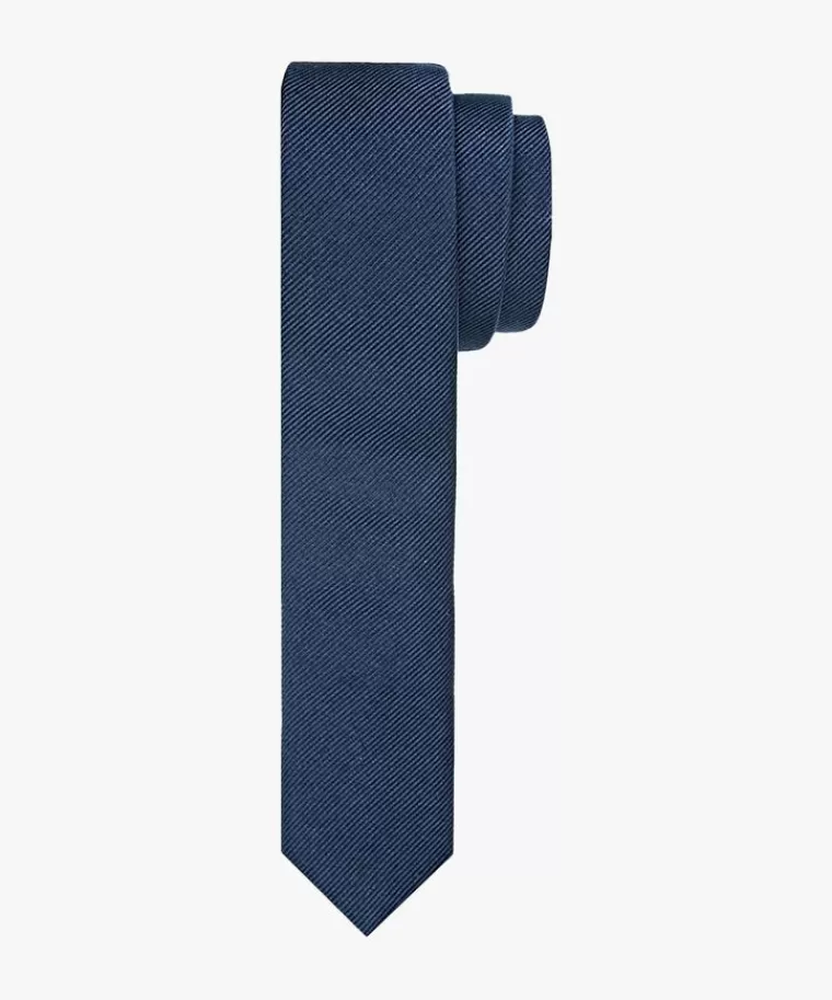 Profuomo smalle zijden das Navy Best