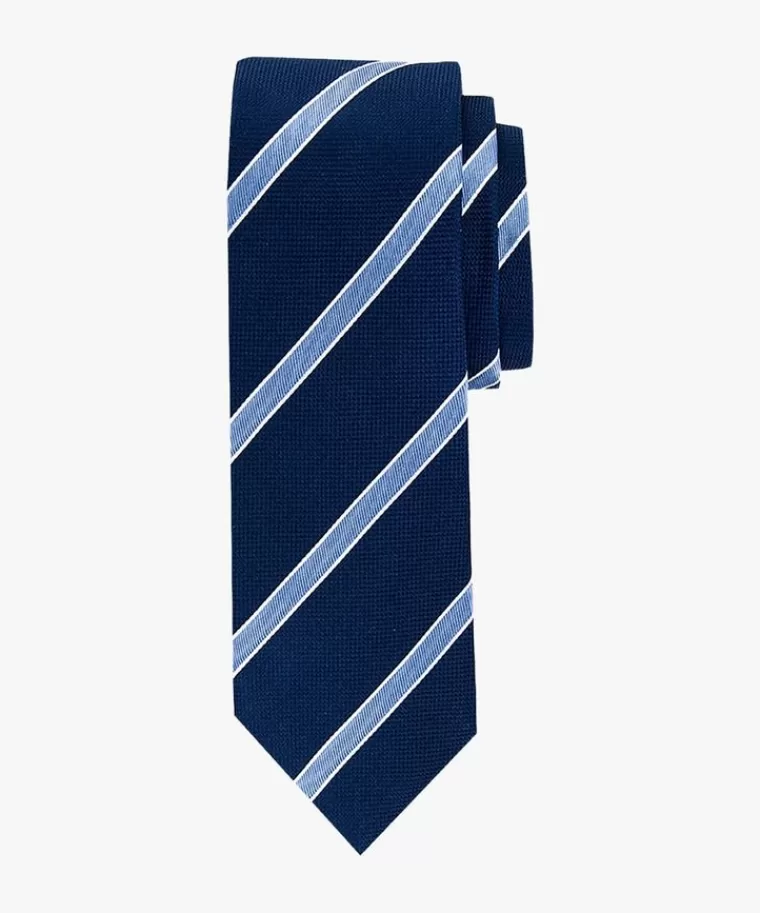 Profuomo streep zijden das Navy Online