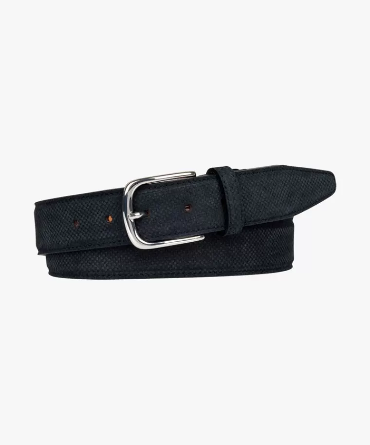 Profuomo suède structuur riem Navy New