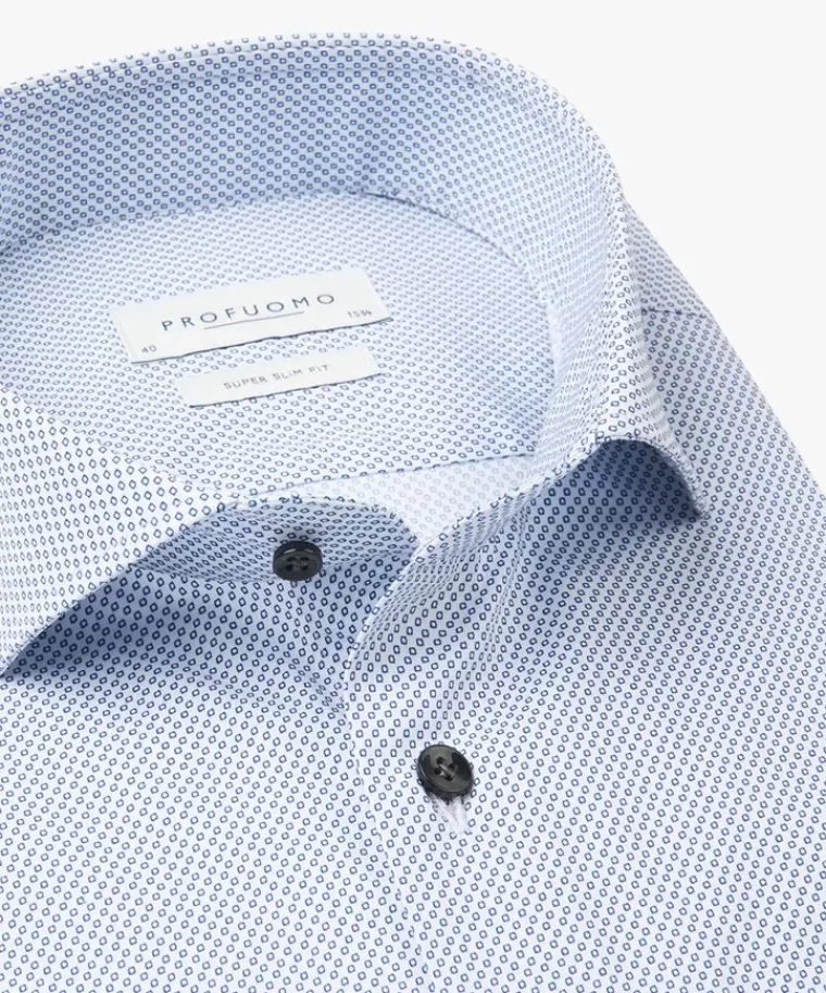 Profuomo super slim-fit stretch overhemd Navy Clearance