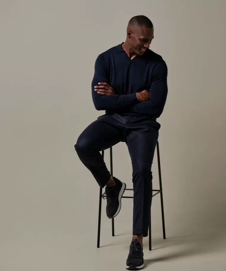 Profuomo wol flanel relaxed fit Navy Online