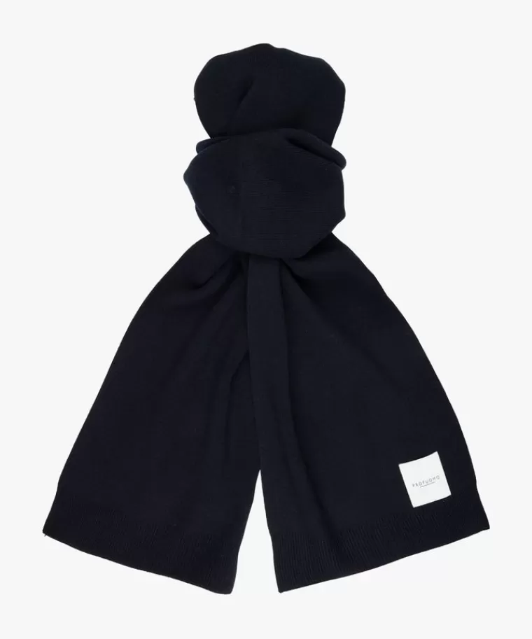 Profuomo wol knitted sjaal Navy Best Sale