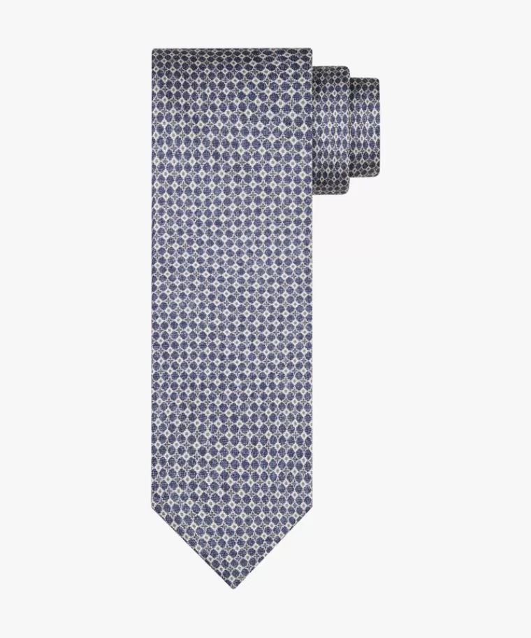 Profuomo zijden print das Navy Clearance