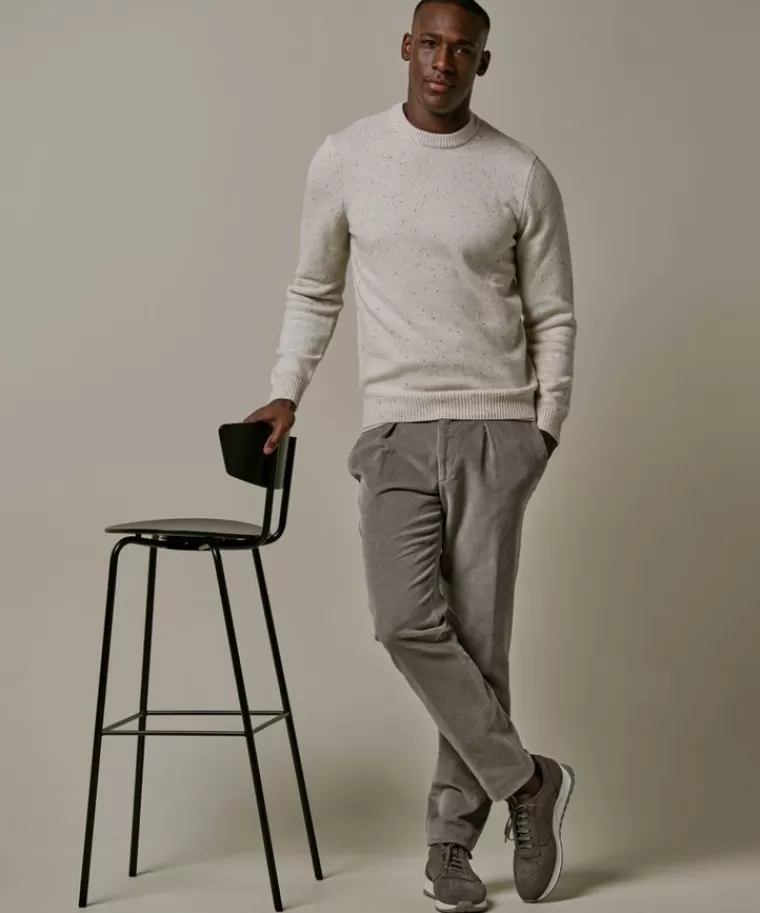 Profuomo Off white donegal crewneck Off-white Discount