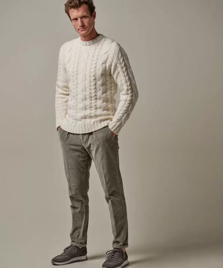 Profuomo Off white heavy kabel crewneck Off-white Sale