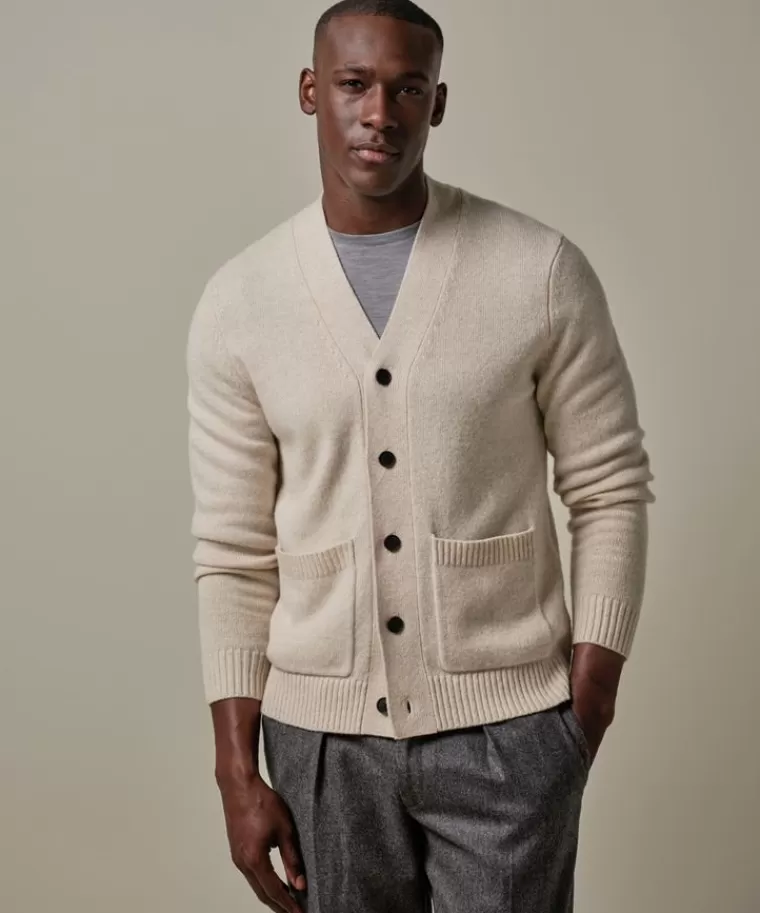 Profuomo Off white heavy knit vest Off-white Shop