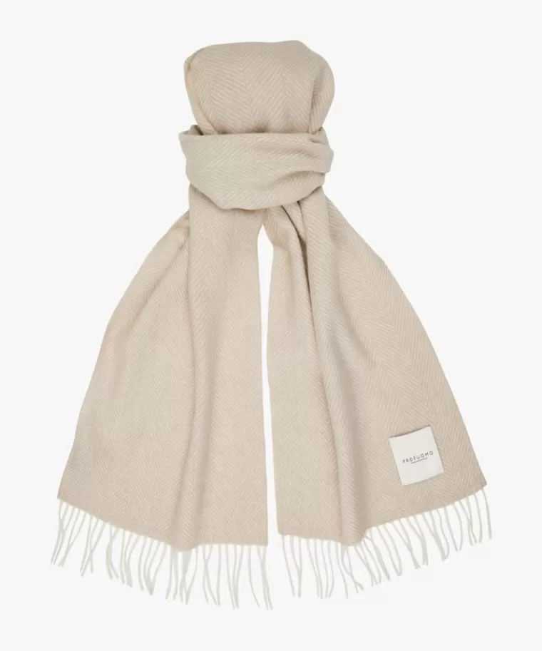 Profuomo Off white lamswollen sjaal Off-white New