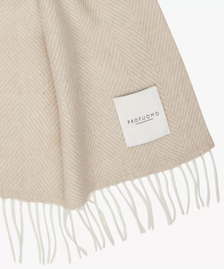 Profuomo Off white lamswollen sjaal Off-white New