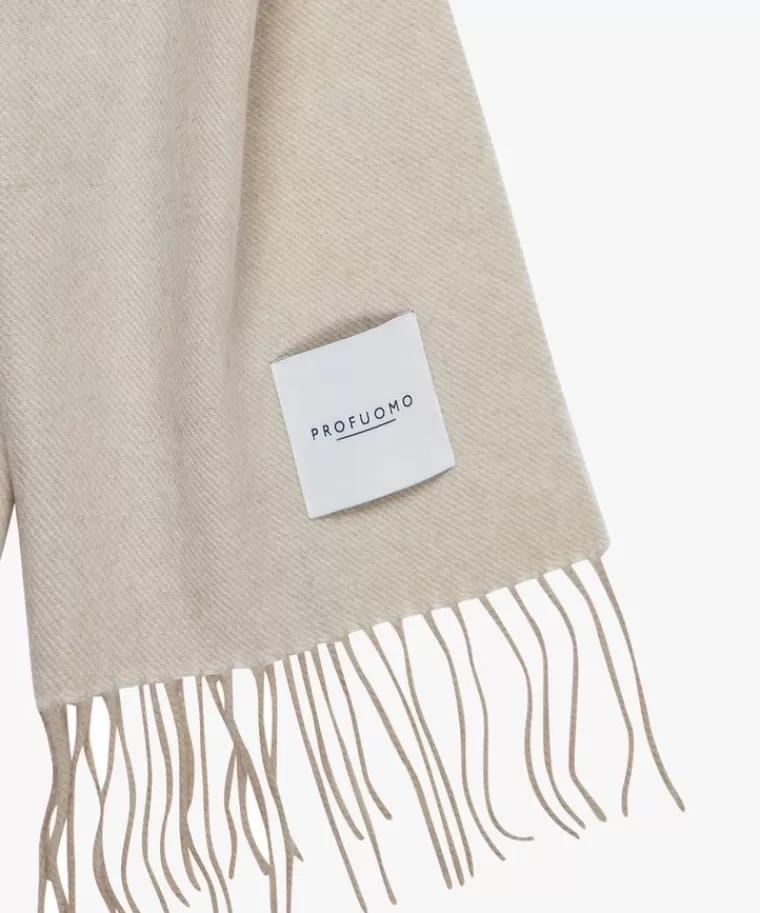 Profuomo Off white lamswollen sjaal Off-white Clearance