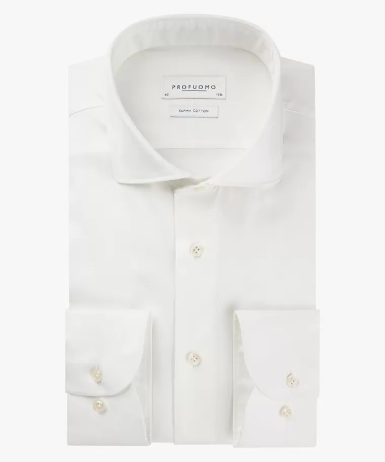 Profuomo Off white Supima trouwhemd Off-white Online