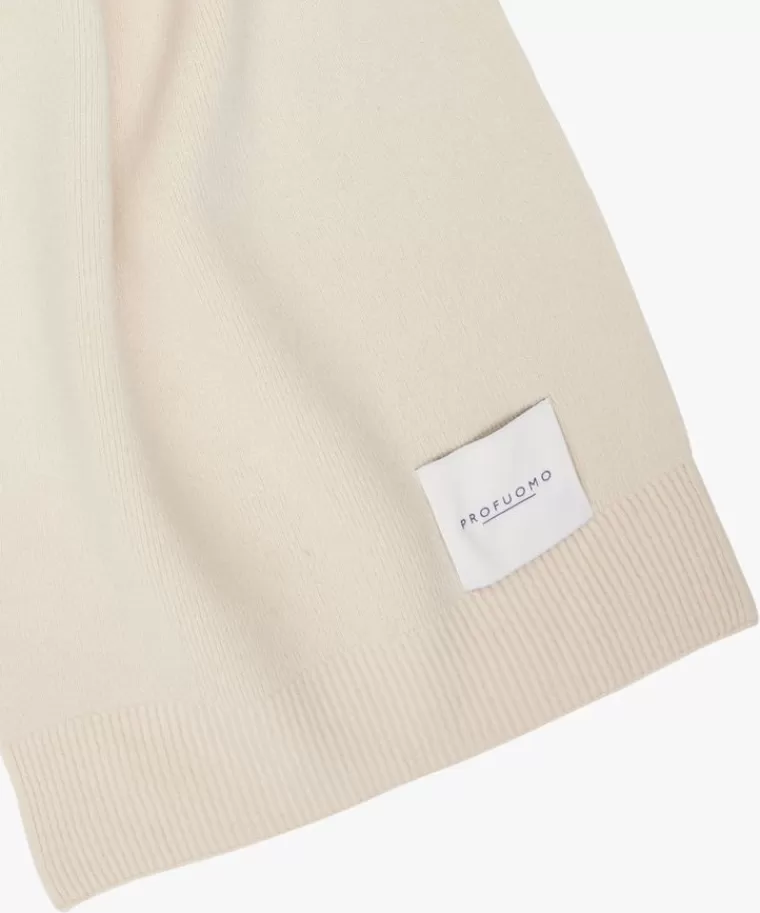 Profuomo Off white wol knitted sjaal Off-white Fashion