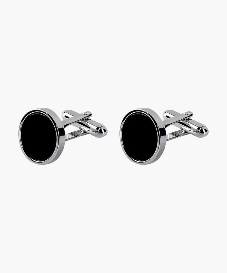 Profuomo Onyx steen manchetknopen Zwart Fashion