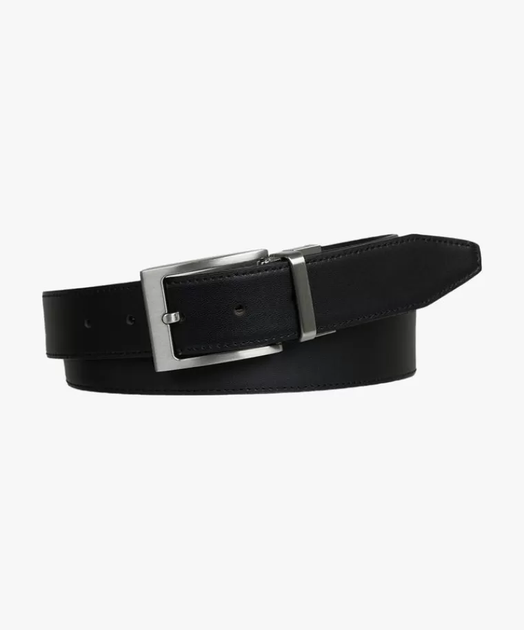 Profuomo Reversible lederen riem Zwart Flash Sale