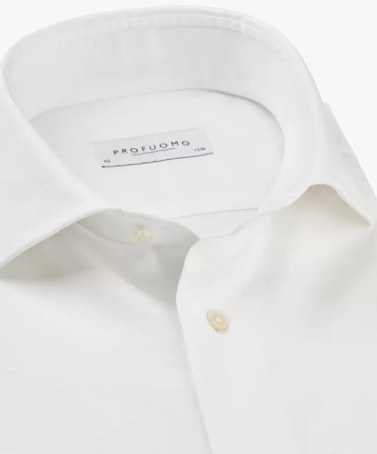 Profuomo Royal twill No 7 Wit Flash Sale