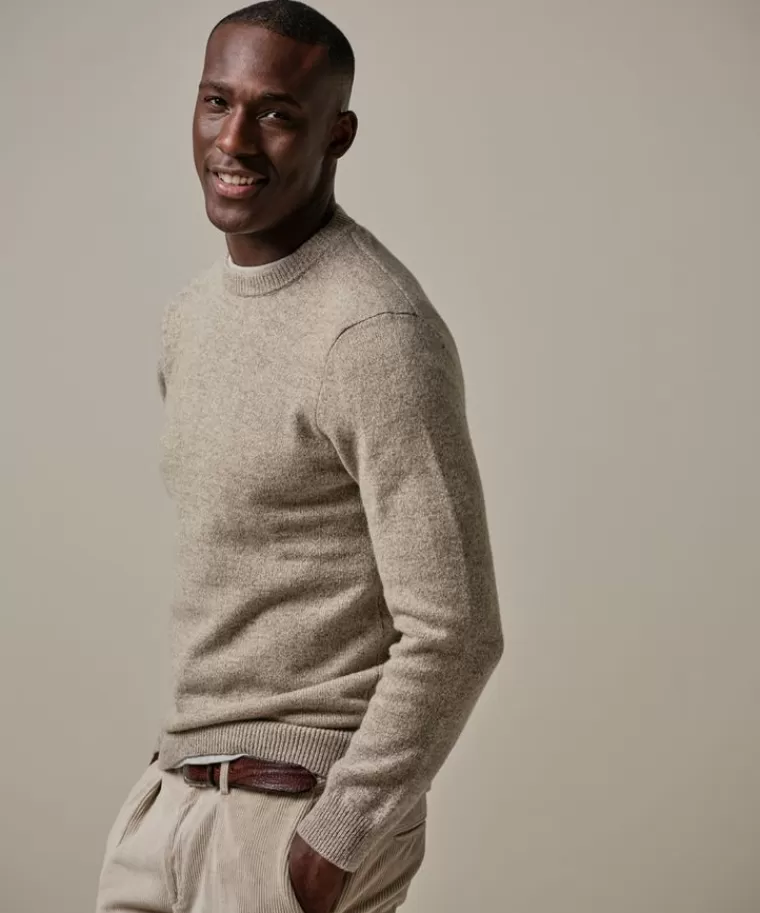 Profuomo wollen crewneck Taupe Online