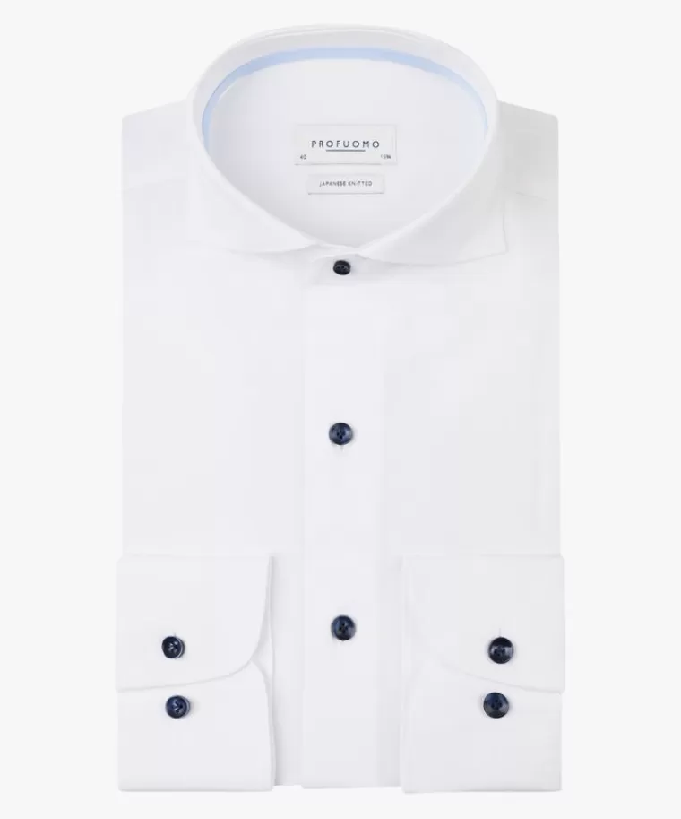 Profuomo japanese knitted overhemd Wit Store