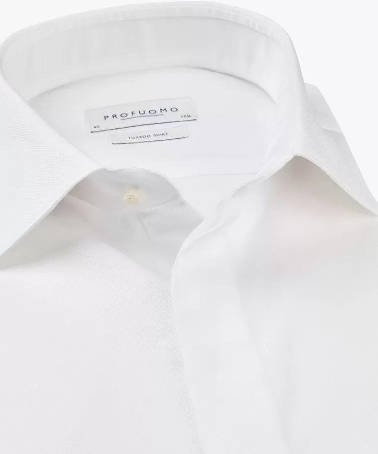 Profuomo smoking overhemd Wit Flash Sale