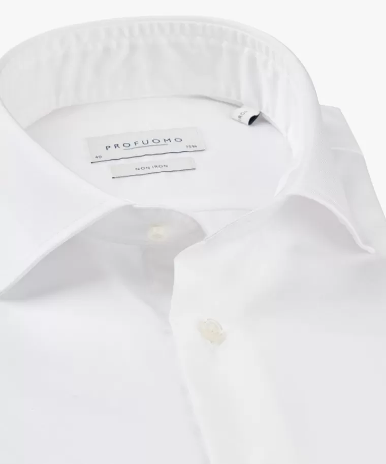 Profuomo twill overhemd Extra LM Wit Best
