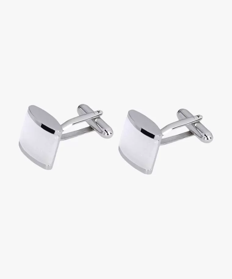 Profuomo te cat's eye manchetknopen Wit Cheap