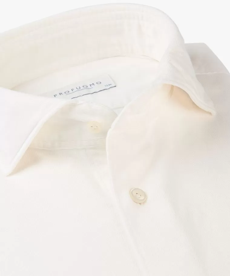 Profuomo te corduroy overhemd Wit Hot