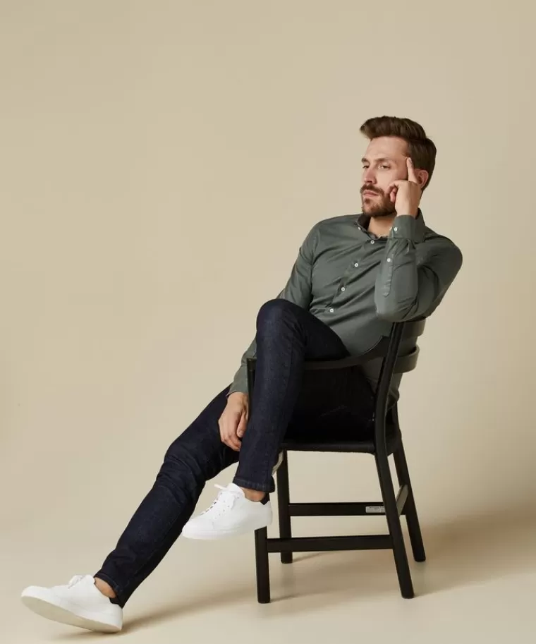 Profuomo te lederen sneakers Wit Hot