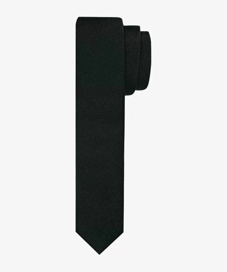 Profuomo super smalle zijden das Zwart Best Sale