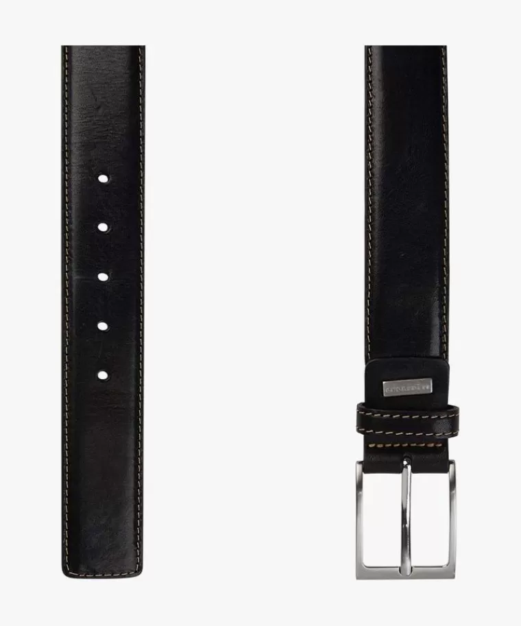 Profuomo e lederen riem Zwart Cheap