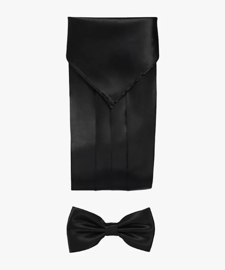 Profuomo e polyester cumberband set Zwart Fashion